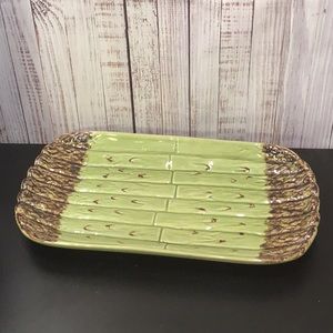 Bordallo Pinheiro Ceramic Asparagus Dish, Portugal